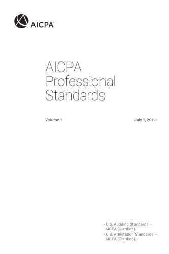 Aicpa Professional Standards 2019 Volumes 1 And 2 American Institute Of Certified Public Accountants