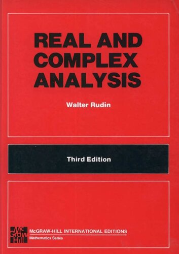 Real And Complex Analysis International Edition 3rd Edition Rudin
