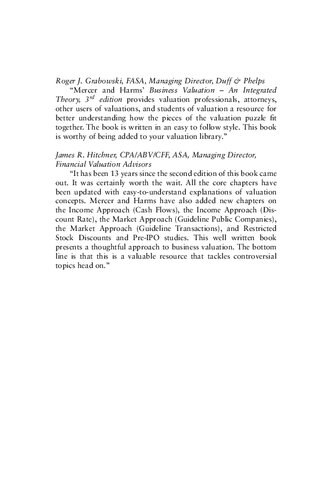 Business Valuation An Integrated Theory Z Christopher Harms Travis W Mercer