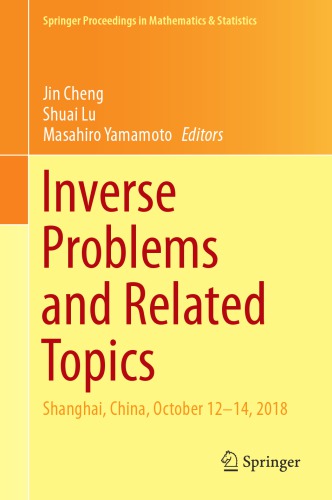 Inverse Problems And Related Topics 2018 Cheng J Ed