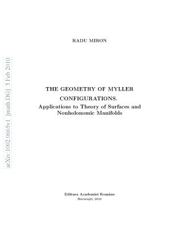 The Geometry Of Myller Configurations Miron R
