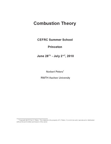 Combustion Theory Draft Peters N