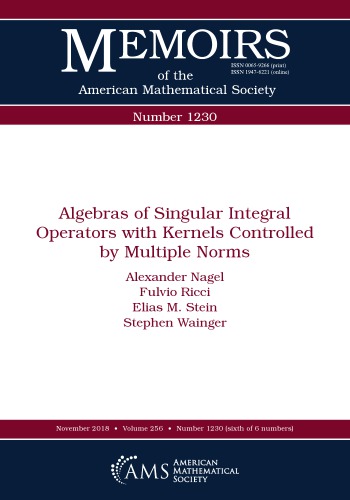 Algebras Of Singular Integral Operators With Kernels Controlled By Multiple Norms Nagel A