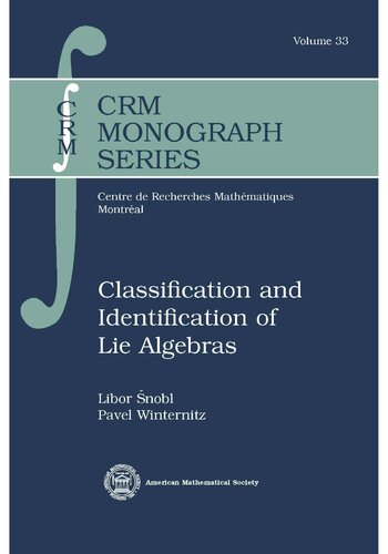 Classification And Identification Of Lie Algebras Libor Nobl