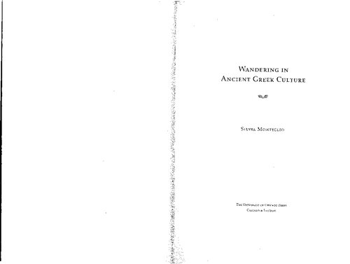 Wandering In Ancient Greek Culture Silvia Montiglio