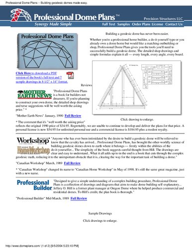 Hippie Dome Plans Professional Dome Plans