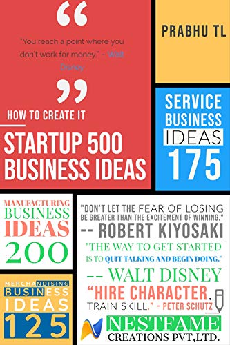 Startup 500 Business Ideas 500 Business How To Start Business Startup Book 1 Prabhu Thankaraju