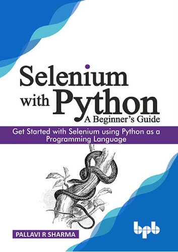 Selenium With Python A Beginners Guide Pallavi R Sharma