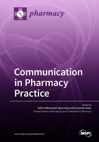 Communication In Pharmacy Practice Sofia Klvemark Sporrong