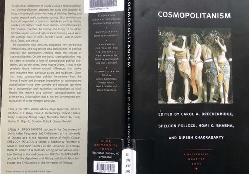 Cosmopolitanism Ackbar Abbas Arjun Appadurai Homi K Bhabha T K Biaya
