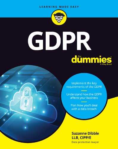 Gdpr For Dummies 1st Edition Suzanne Dibble