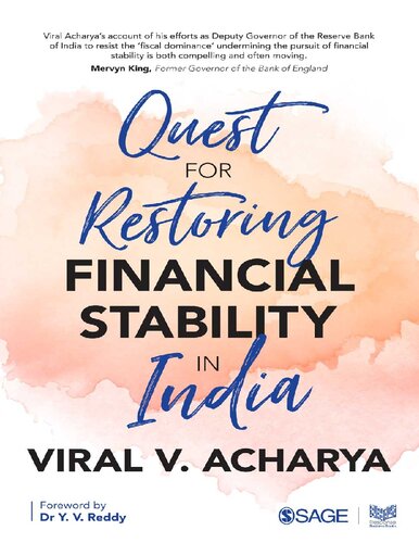 Quest For Restoring Financial Stability In India Viral Acharya