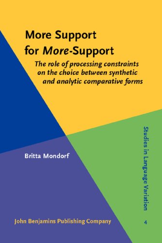 More Support For Moresupport The Role Of Processing Constraints On The Choice Between Synthetic And Analytic Comparative Forms Britta Mondorf
