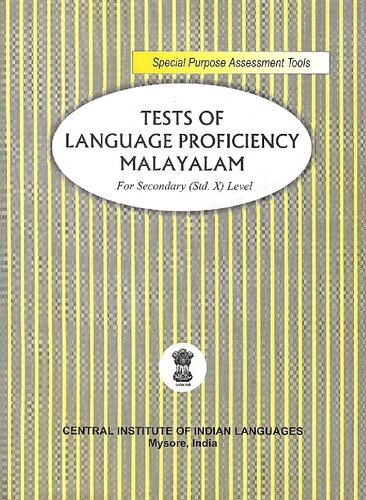 Tests Of Language Proficiency Malayalam Coll