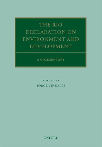 The Rio Declaration On Environment And Development A Commentary Jorge E Viuales