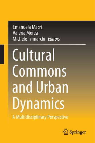 Cultural Commons And Urban Dynamics A Multidisciplinary Perspective Emanuela Macr