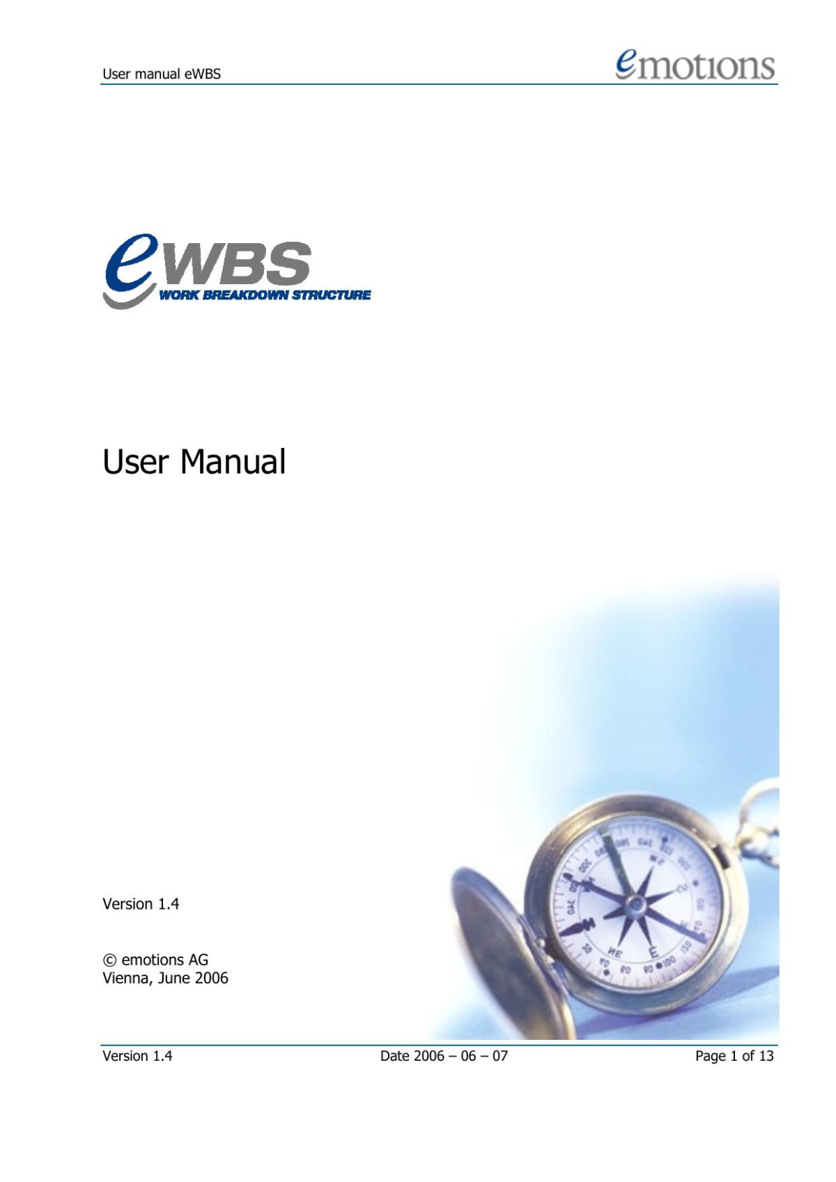 Ewbs User Manual Version 14 2006 Emotions Ag