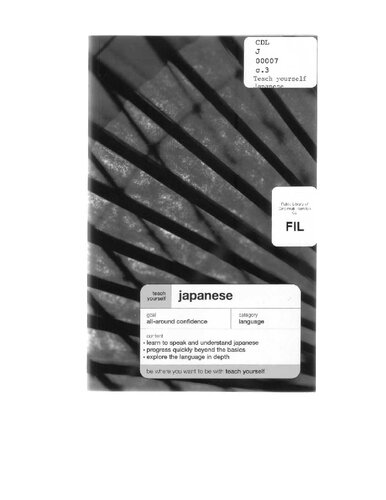 Teach Yourself Japanese 3rd Edition Helen Ballhatchet And Stefan Kaiser