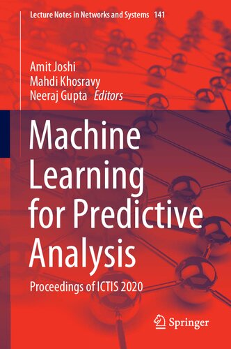 Machine Learning For Predictive Analysis Proceedings Of Ictis 2020 Amit Joshi