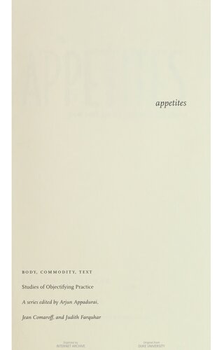 Appetites Food And Sex In Postsocialist China Judith Farquhar