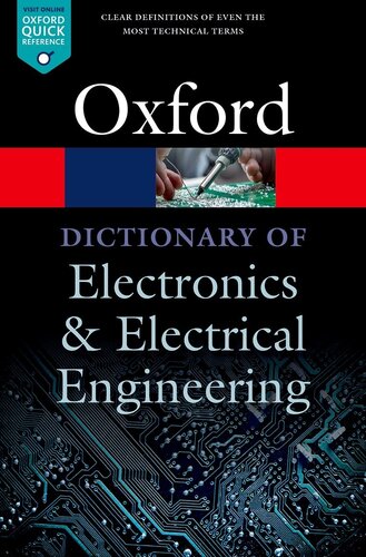 A Dictionary Of Electronics And Electrical Engineering 5th Edition Andrew Butterfield