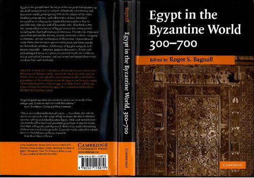 Egypt In The Byzantine World 300700 2007 Robert S Bagnall Ed