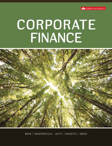 Corporate Finance Canadian Edition 8th Edition 4 More Prof Stephen A Ross Author