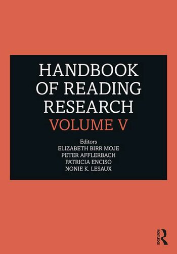 Handbook Of Reading Research Volume V 1st Edition Elizabeth Birr Moje
