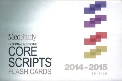 Medstudy Internal Medicine Core Scripts Flash Cards 20142015 Medstudy