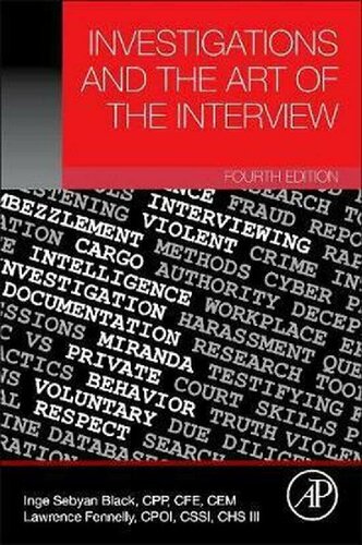 Investigations And The Art Of The Interview 4th Edition Inge Sebyan Black