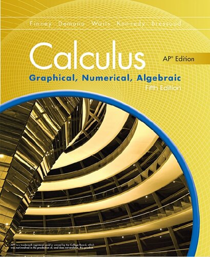 Calculus Graphical Numerical Algebraic 5th Edition Ross L Finney
