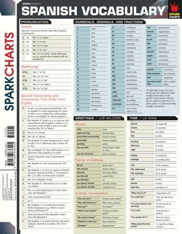 Spanish Vocabulary First Sparknotes Editors
