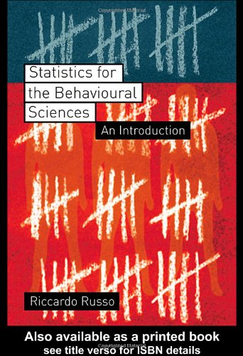 Statistics For The Behavioural Sciences An Introduction 1st Edition Riccardo Russo