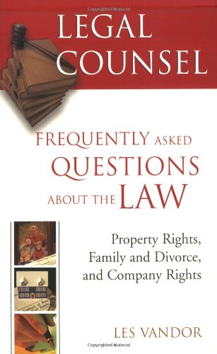 Legal Counsel Book 2 Frequently Asked Questions About The Law Les Vandor