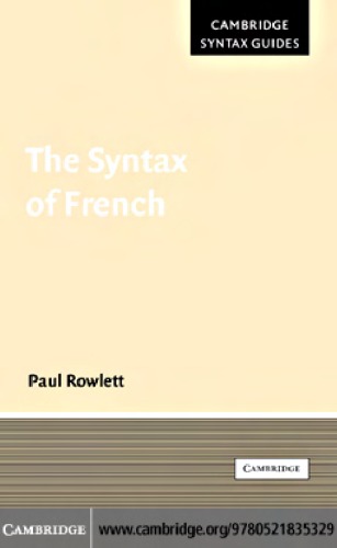 The Syntax Of French Paul Rowlett