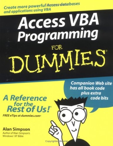 Access Vba Programming For Dummies Alan Simpson