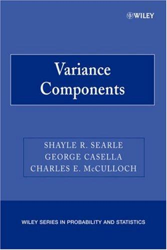 Variance Components 2nd Edition Shayle R Searle