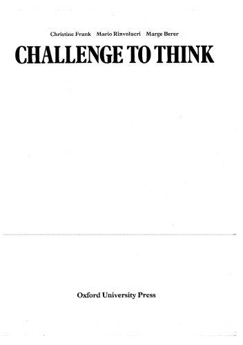 Challenge To Think Rinvolincri