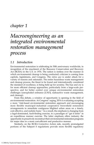 Macroengineering An Environmental Restoration Management Process 1st Edition John Darabaris