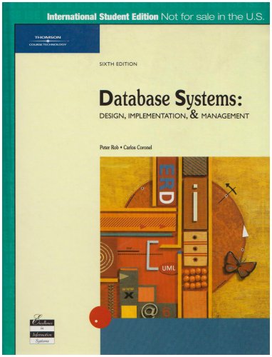 Database Systems Design Implementation And Management 6ed Peter Rob