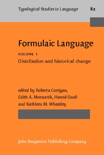 Formulaic Language Vol 1 Distribution And Historical Change 1st Roberta Corrigan Ed