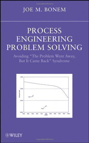 Process Engineering Problem Solving Avoiding The Problem Went Away But It Came Back Syndrome J M Bonem