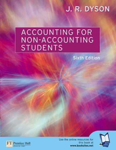 Accounting For Nonaccounting Students 6th Edition J R Dyson