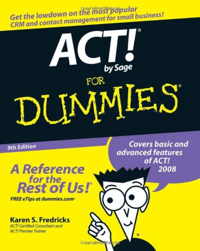 Act By Sage For Dummies 9th Edition Karen S Fredricks