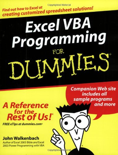 Excel Vba Programming For Dummies 1st Edition John Walkenbach
