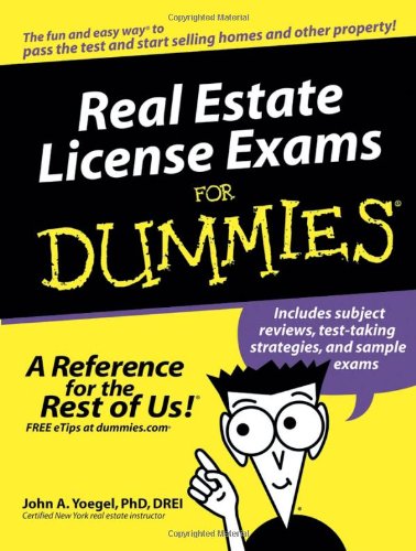Real Estate License Exams For Dummies Drei John A Yoegel