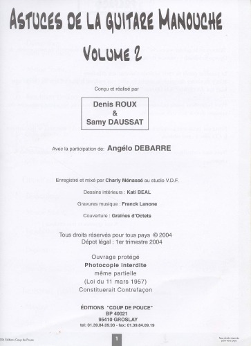 Les Astuces De La Guitare Manouche Roux Daussat