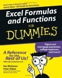 Excel Formulas And Functions For Dummies 1st Edition Ken Bluttman