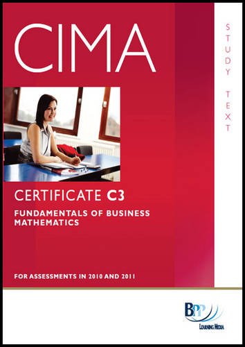 Cima C03 Fundamentals Of Business Mathematics Study Text Bpp Learning Media