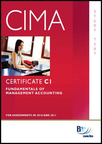 Cima C01 Fundamentals Of Management Accounting Study Text Bpp Learning Media